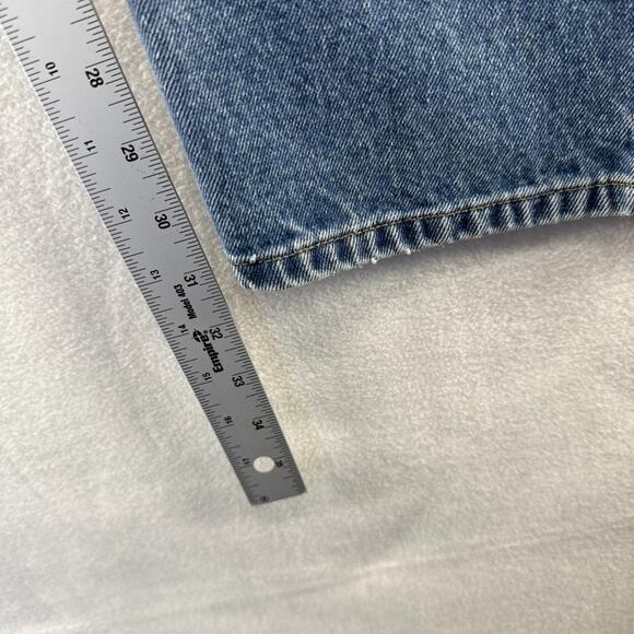 Vintage Ralph Lauren Jeans Men's 36x32 Blue Denim Flag Spellout Embroidered 90s - Picture 5 of 9